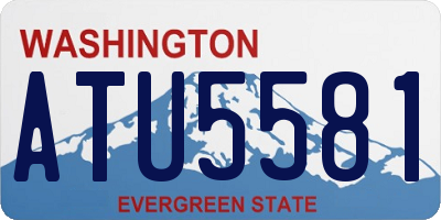 WA license plate ATU5581