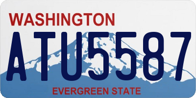 WA license plate ATU5587
