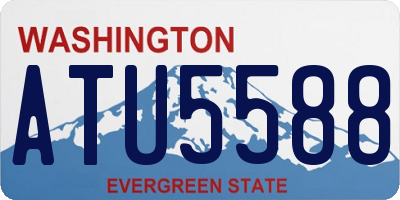 WA license plate ATU5588