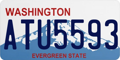 WA license plate ATU5593