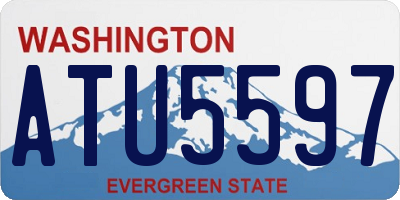 WA license plate ATU5597