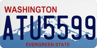 WA license plate ATU5599
