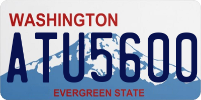WA license plate ATU5600