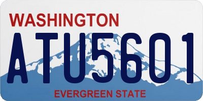 WA license plate ATU5601