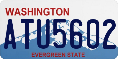 WA license plate ATU5602