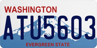 WA license plate ATU5603
