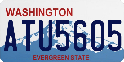 WA license plate ATU5605