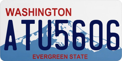 WA license plate ATU5606