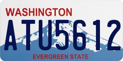 WA license plate ATU5612