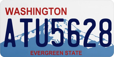 WA license plate ATU5628