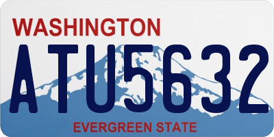 WA license plate ATU5632
