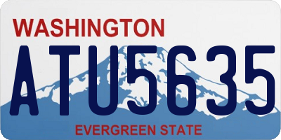 WA license plate ATU5635