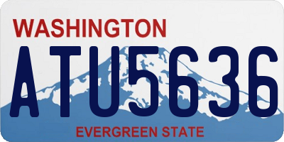 WA license plate ATU5636