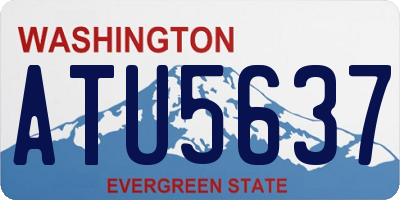 WA license plate ATU5637