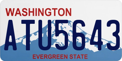 WA license plate ATU5643