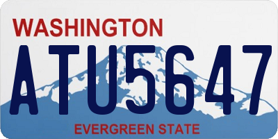 WA license plate ATU5647