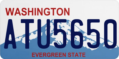 WA license plate ATU5650