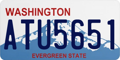 WA license plate ATU5651