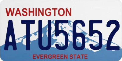 WA license plate ATU5652