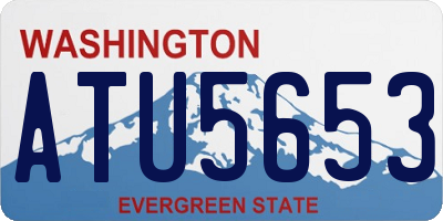 WA license plate ATU5653