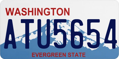 WA license plate ATU5654