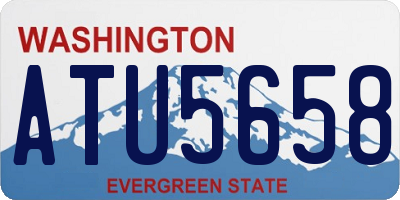 WA license plate ATU5658