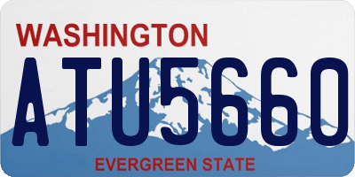 WA license plate ATU5660