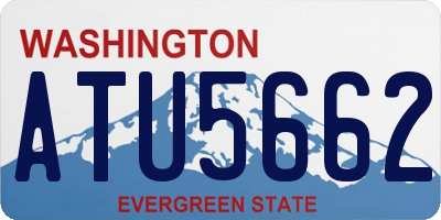 WA license plate ATU5662