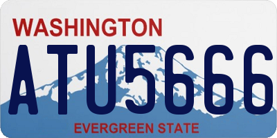 WA license plate ATU5666