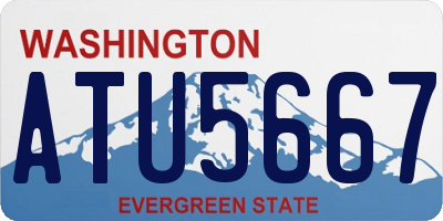 WA license plate ATU5667