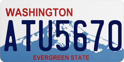 WA license plate ATU5670