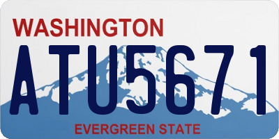 WA license plate ATU5671