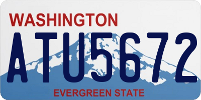 WA license plate ATU5672