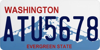 WA license plate ATU5678