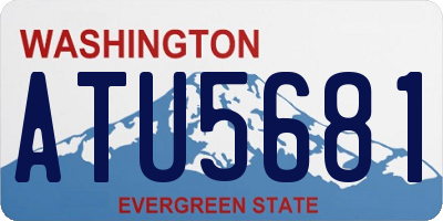 WA license plate ATU5681