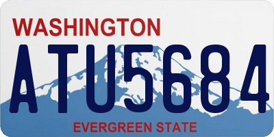 WA license plate ATU5684