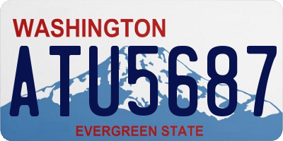 WA license plate ATU5687
