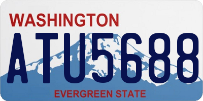 WA license plate ATU5688