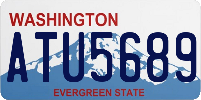 WA license plate ATU5689