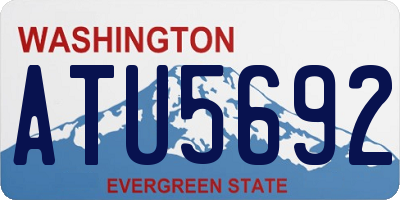 WA license plate ATU5692