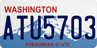 WA license plate ATU5703