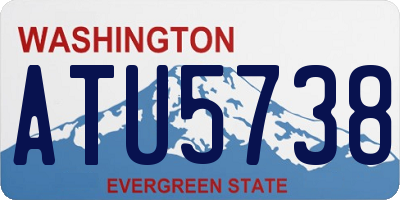WA license plate ATU5738
