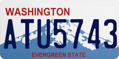 WA license plate ATU5743