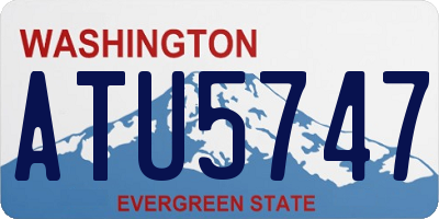 WA license plate ATU5747