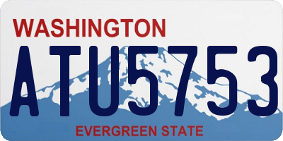 WA license plate ATU5753