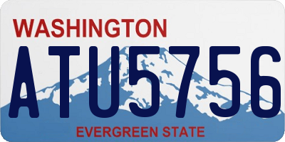 WA license plate ATU5756