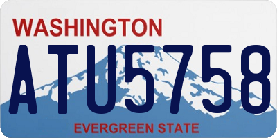 WA license plate ATU5758