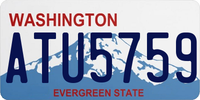 WA license plate ATU5759