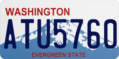 WA license plate ATU5760