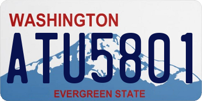 WA license plate ATU5801
